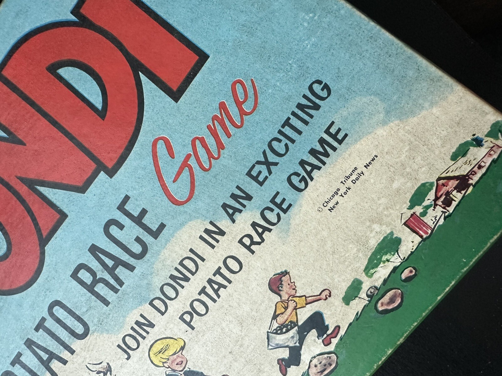 New Dondi Potato Race Board Game Vintage Hassenfeld Bros. USA 1950s