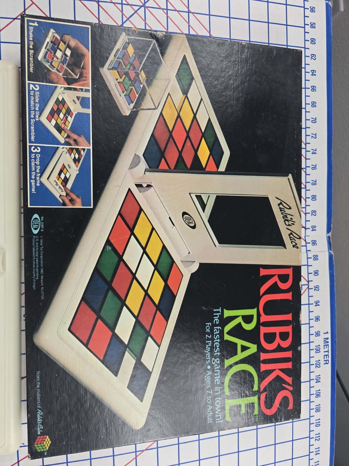 Rubik’s Race game original box by Ideal 1982 maker’s Rubik’s cube Great Shape