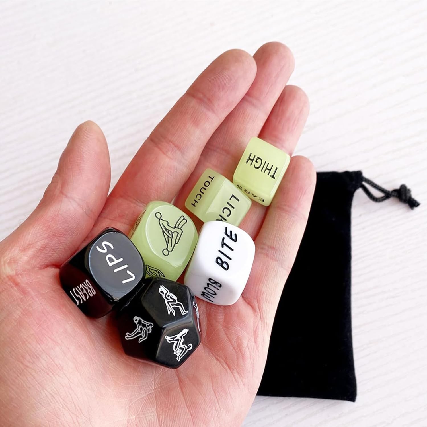 Sex Gaming Dice for Couples Naughty Dice with Sex Positions 6 PCS Sex Play Di…