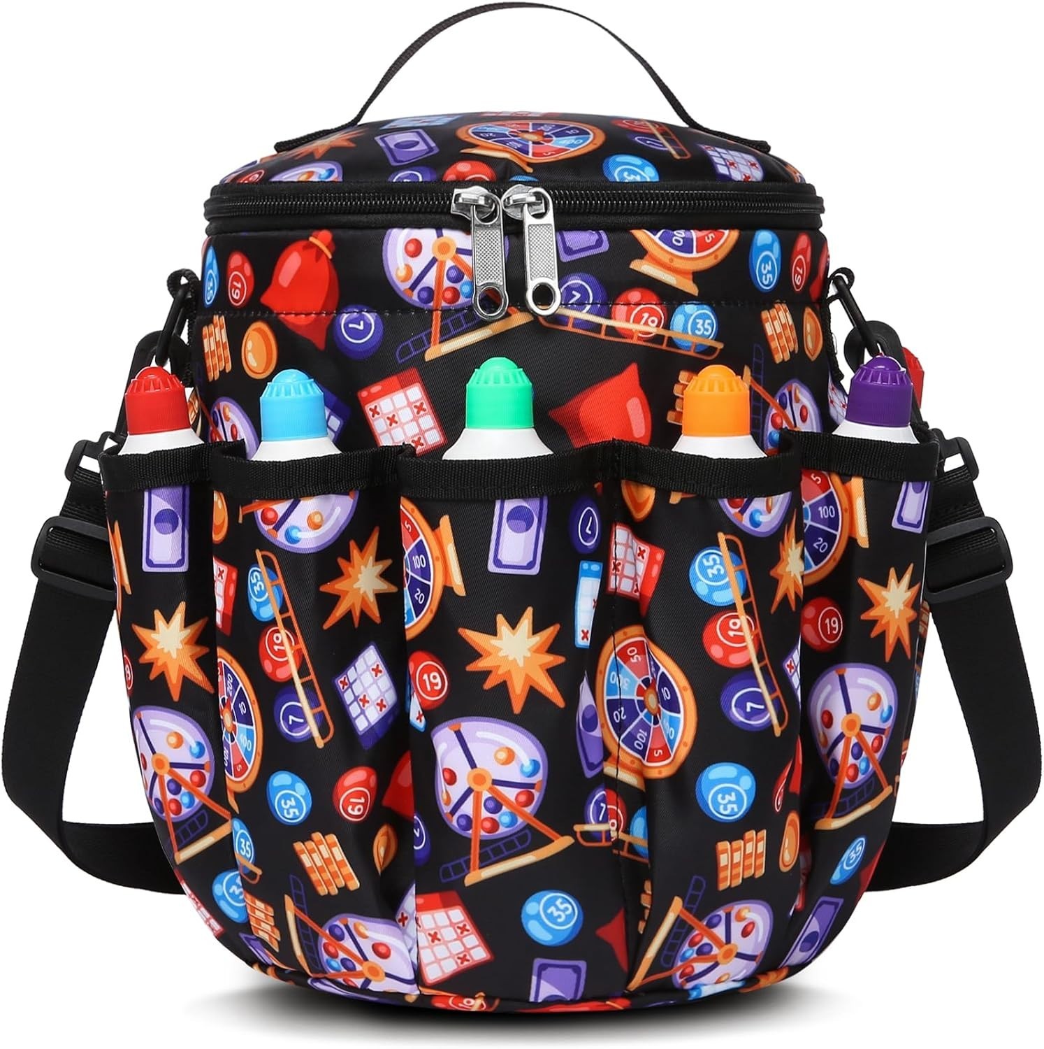 Bingo Bags with Pockets for Bingo Daubers Dabbers Dobbers Dotters Bingo Bag