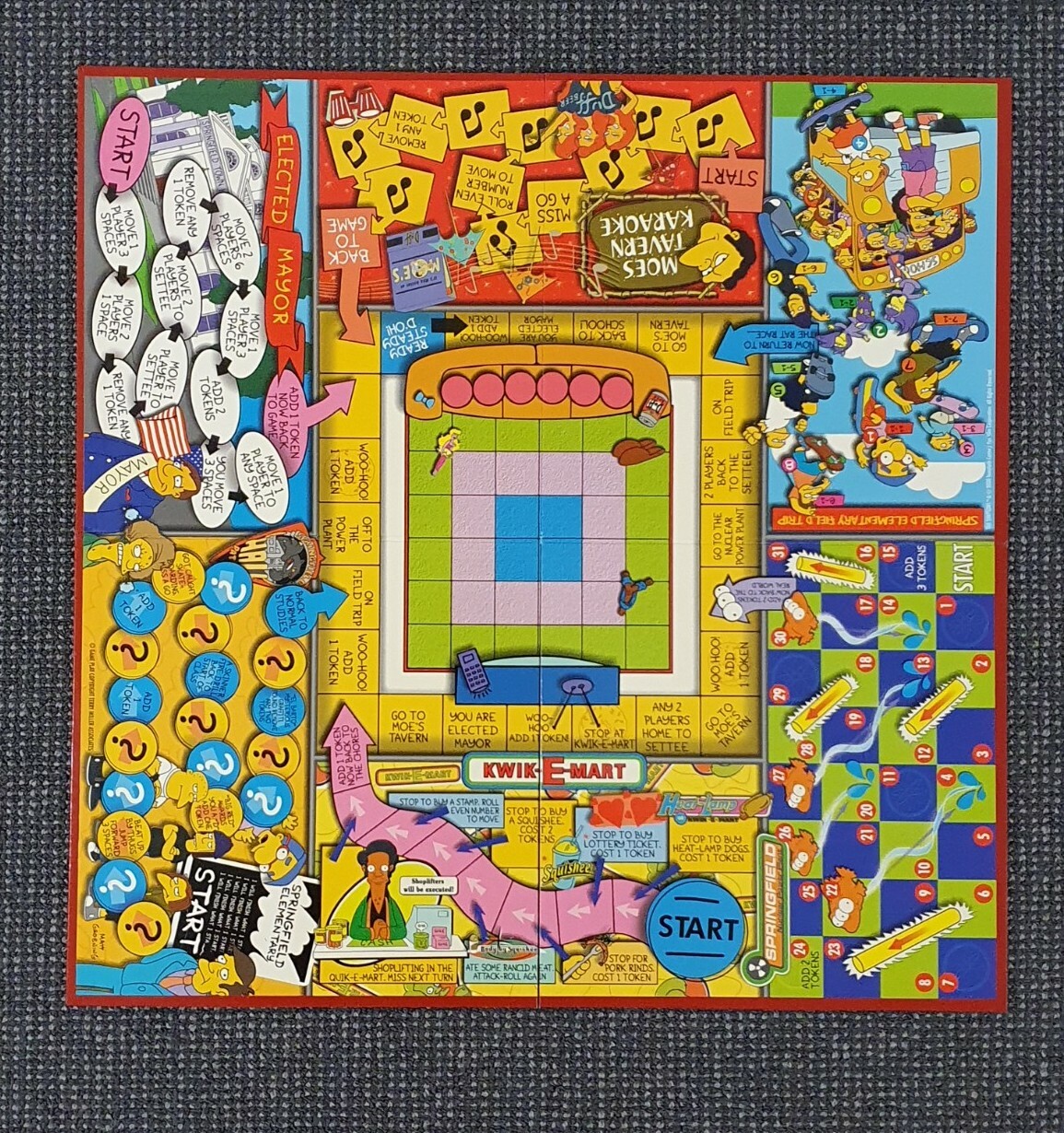 🔶️THE SIMPSONS BOARD GAME SPRINGFIELD USA COMPLETE 2000 +TOP TRUMPS 2003