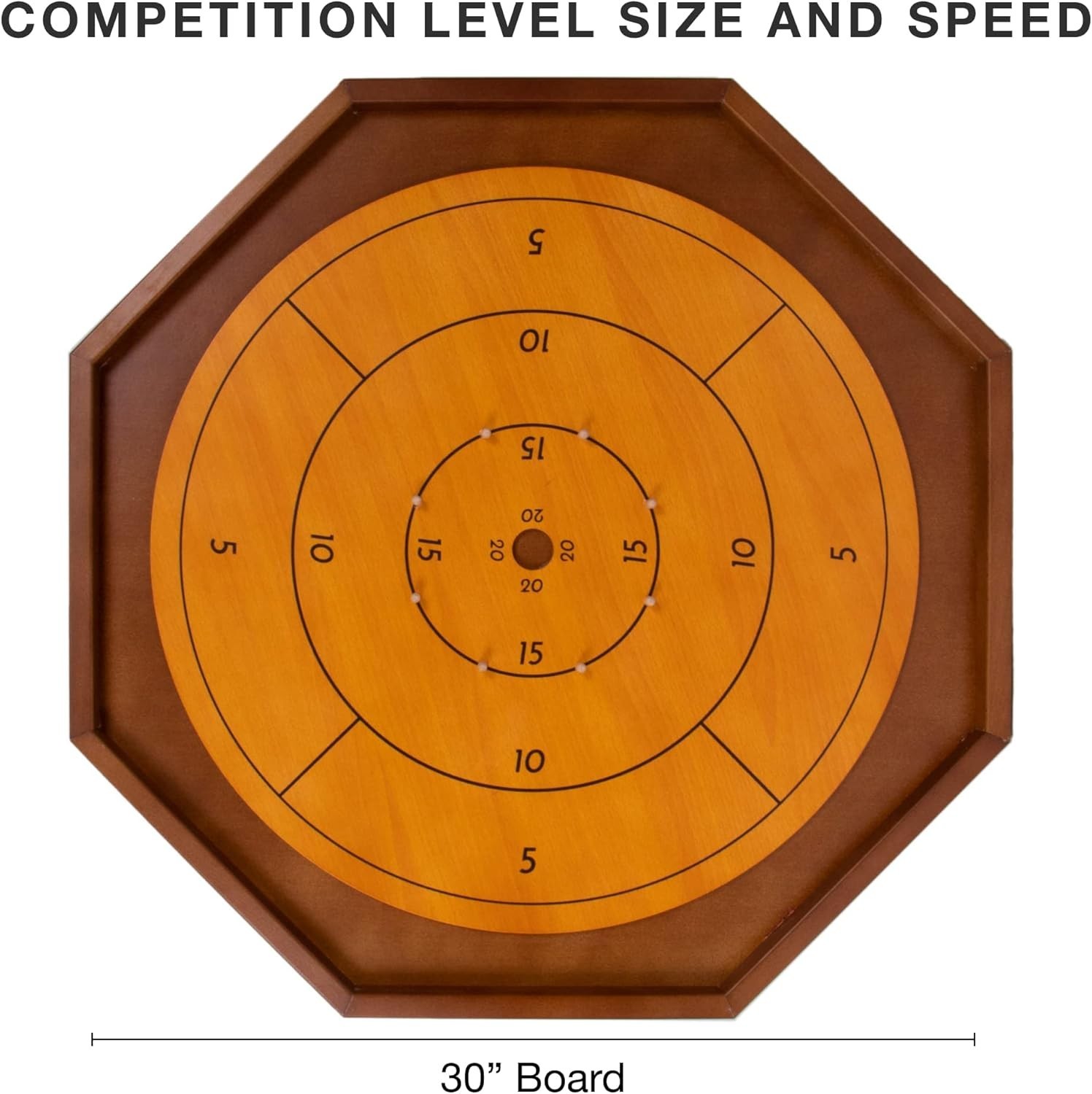 Tournament-Grade Crokinole Board & Checkers Set – 30 Inch Fun for Two