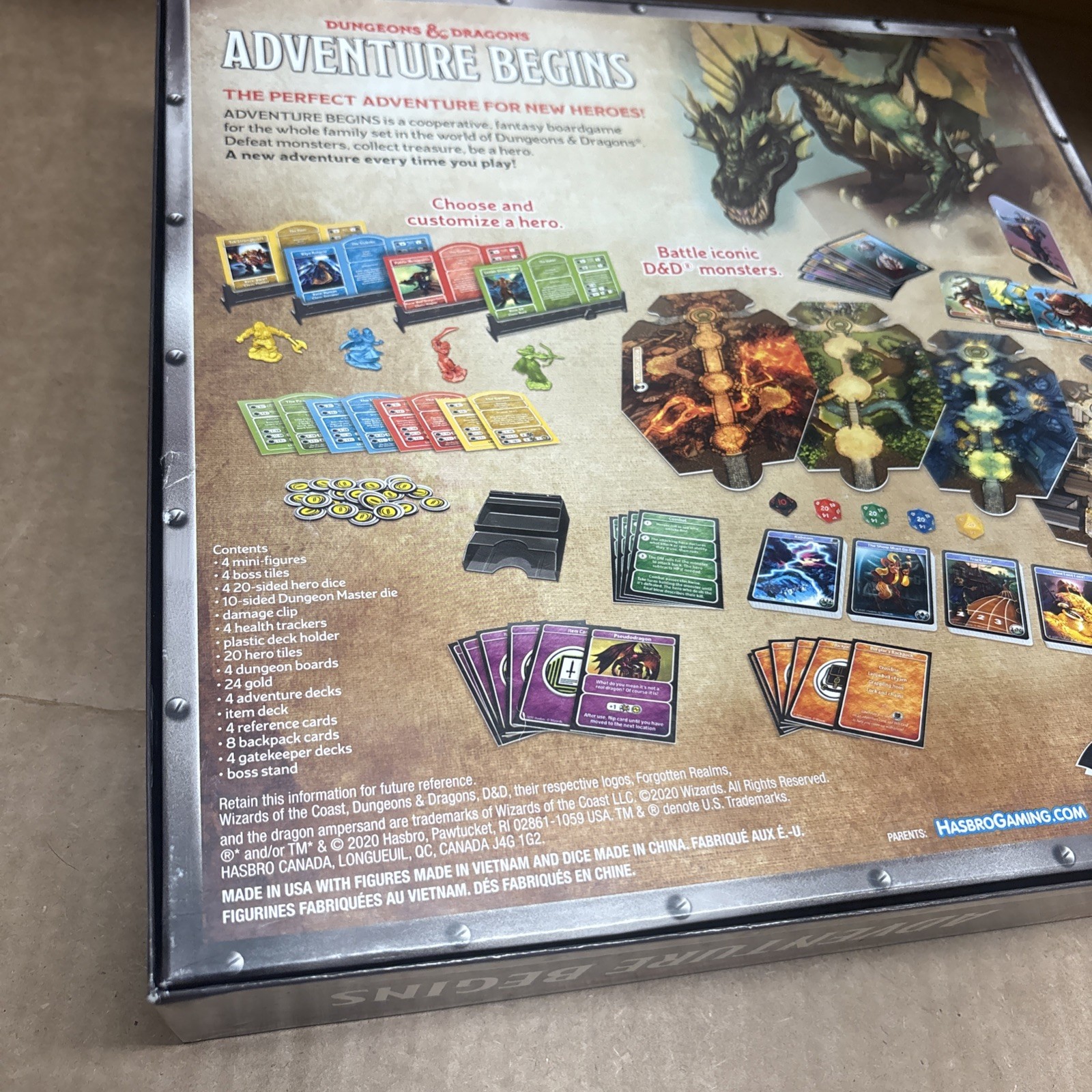 Dungeon & Dragon – Adventure Begins – Board Game – Complete – Some Unpunched