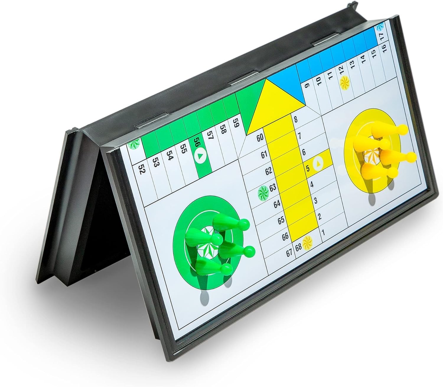 Magnetic Ludo Travel Game Set – 9.8″ Folding Board for Classic Portable Strategy