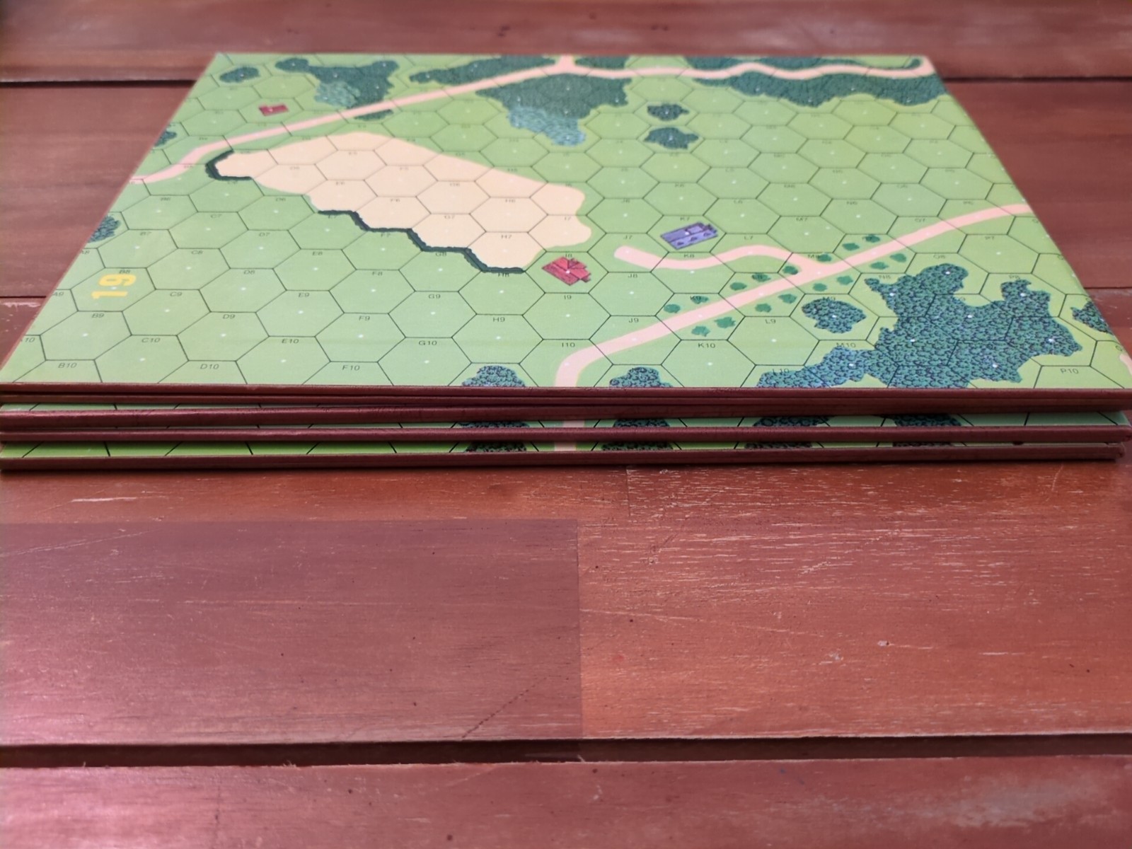 Lot Of (4) ASL Advanced Squad Leader Mounted Cardboard Maps 16-19