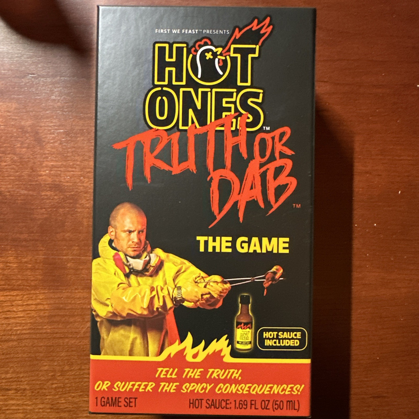 Hot Ones Truth or Dab The Game – (Hot Sauce missing) Ages 17 Plus 3-6 Players