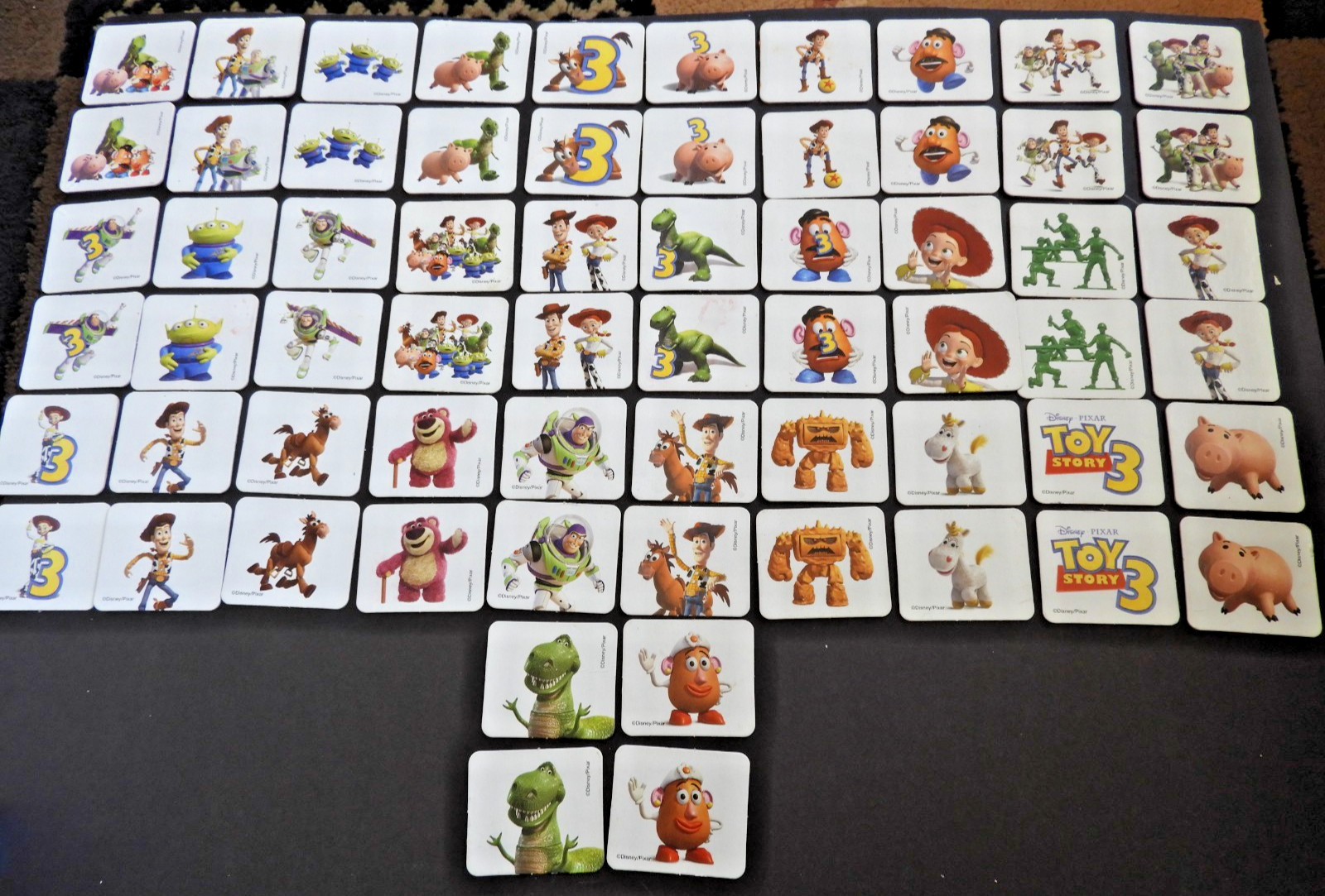 Toy Story 3 & Cars 2 Disney Pixar Memory Games Hasbro Almost Complete Cards Only