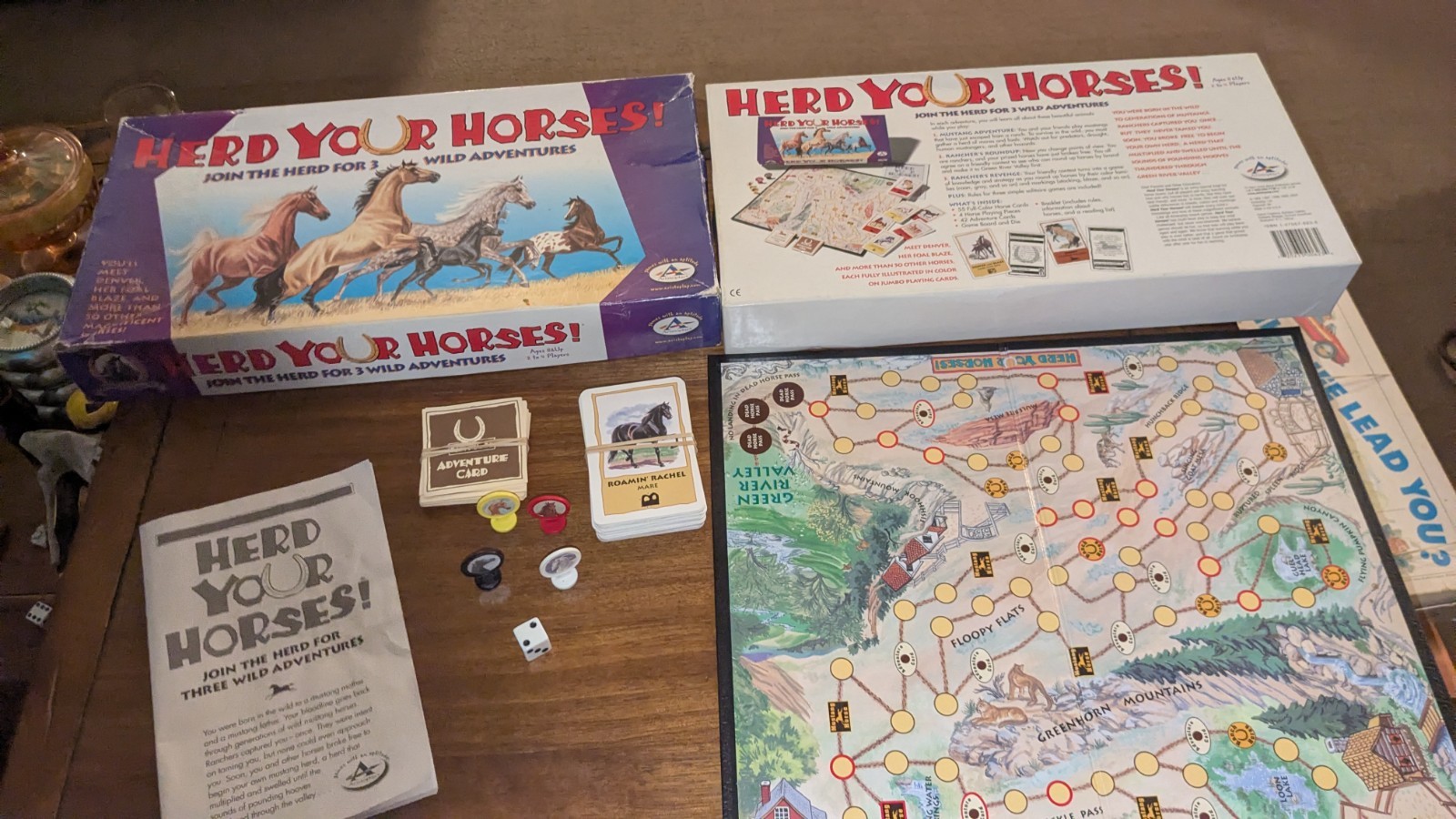 Herd Your Horses Wild Adventures Board Game (2009 Aristoplay, USA) 1 Card Short