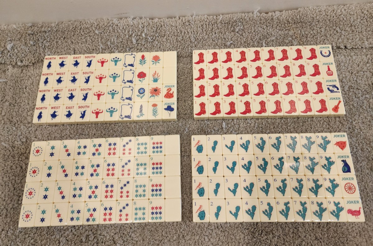 Texas American Mahjong Set Western Mahjong Tiles~160 Tiles
