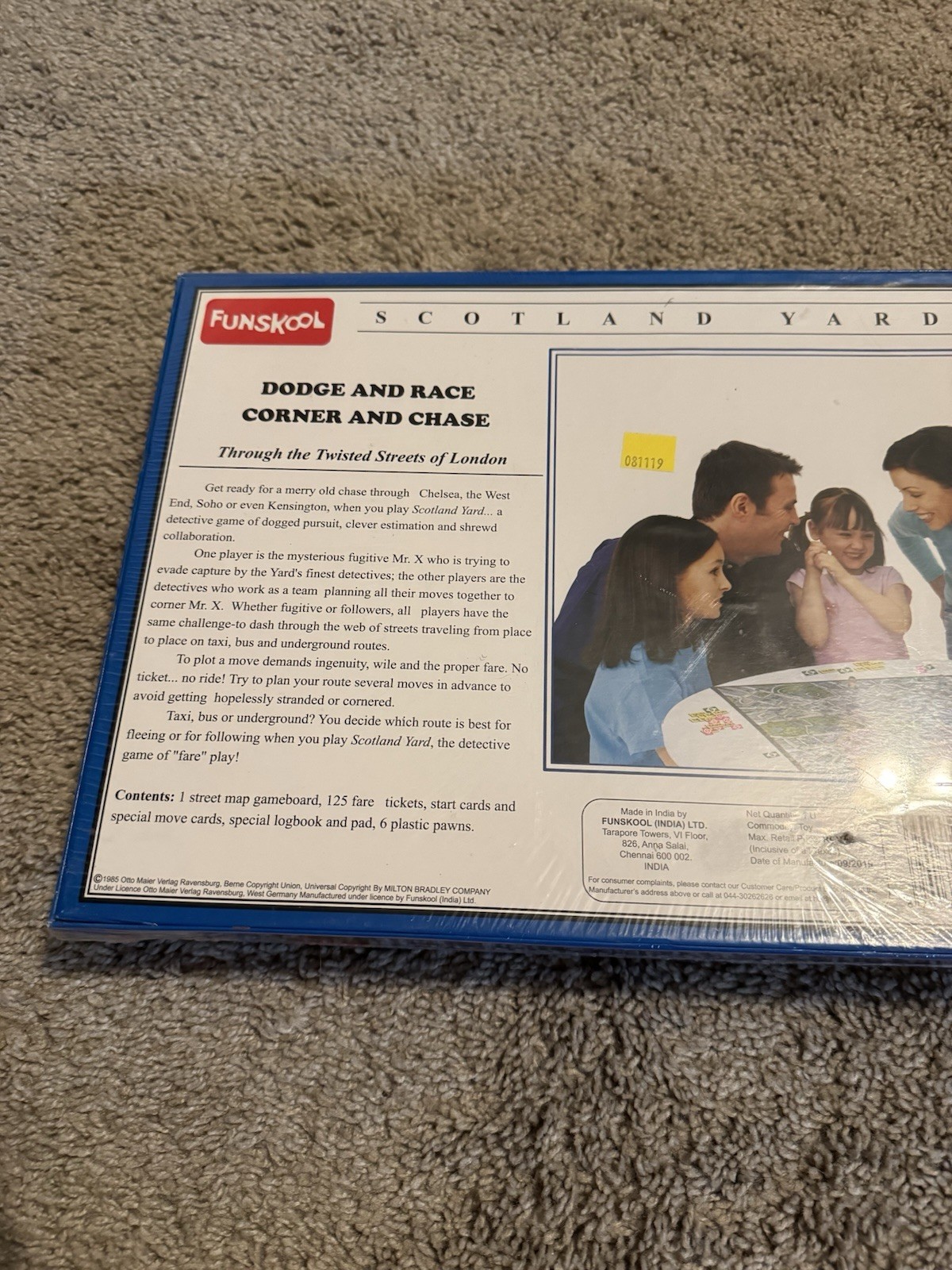 Funskool Scotland Yard Board Game (3-6 Players, 10+) Sealed