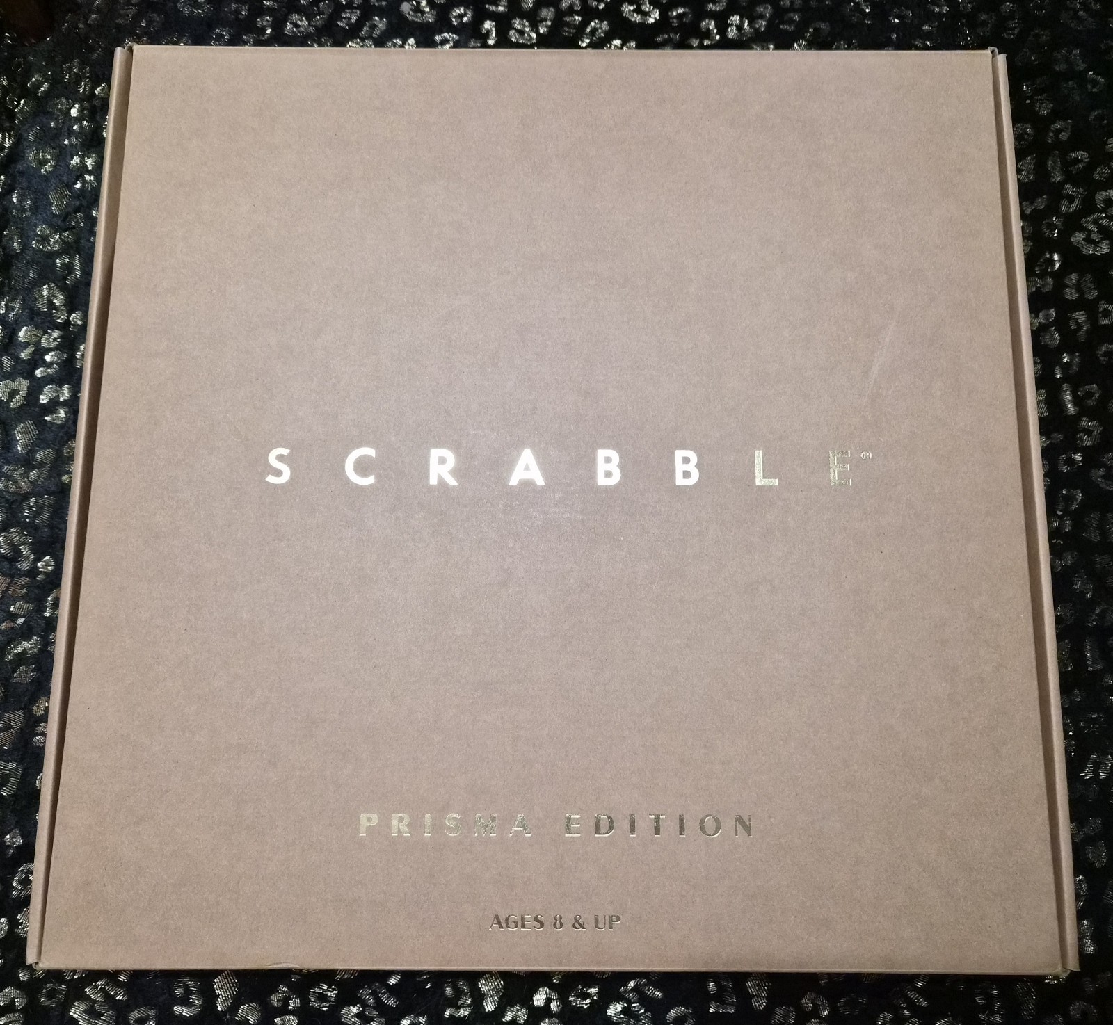 WS GAME COMPANY SCRABBLE PRISMA EDITION GLASS BOARD NIB