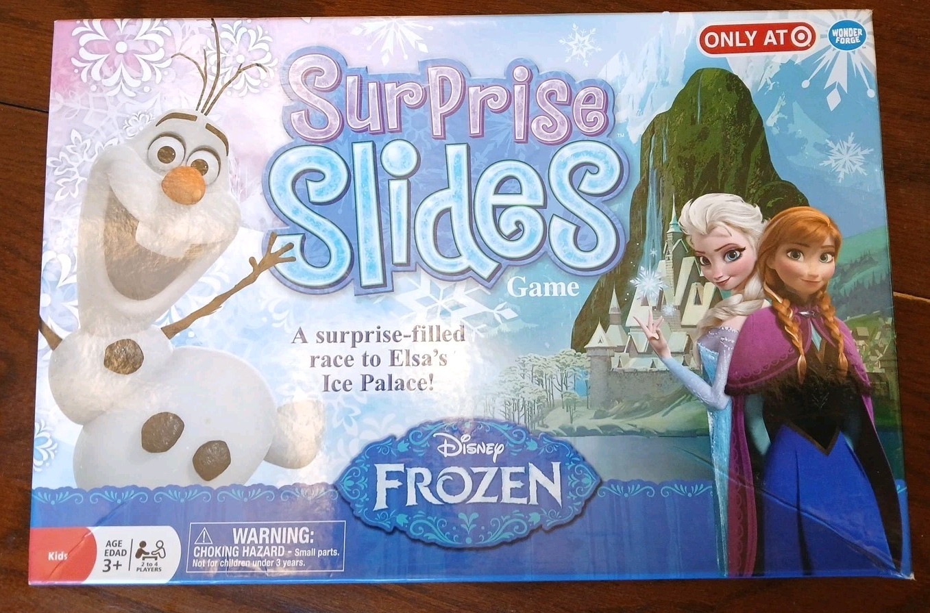 Disney Frozen Surprise Slides Board Game Complete 2 to 4 players ages 3 and up