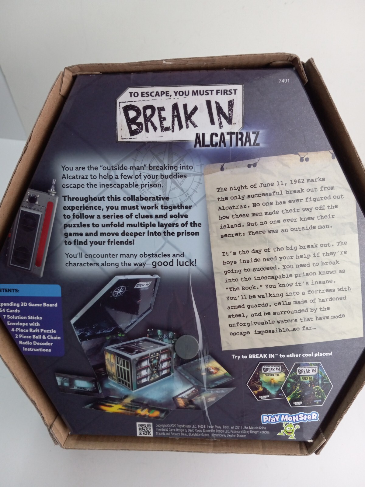 Alcatraz, “To Escape,You Must First Break in”Board Game, Based On Real Events…