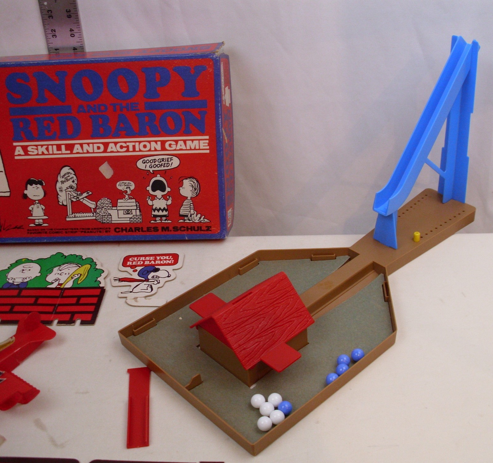SNOOPY AND THE RED BARON A SKILL AND ACTION GAME TOY BOXED 1970 COMPLETE