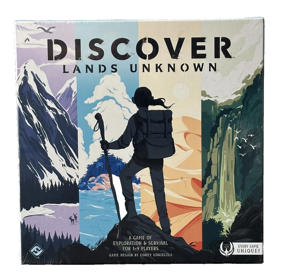 Discover Lands Unknown Board Game – A Game of Exploration & Survival, 1 – 4 Play