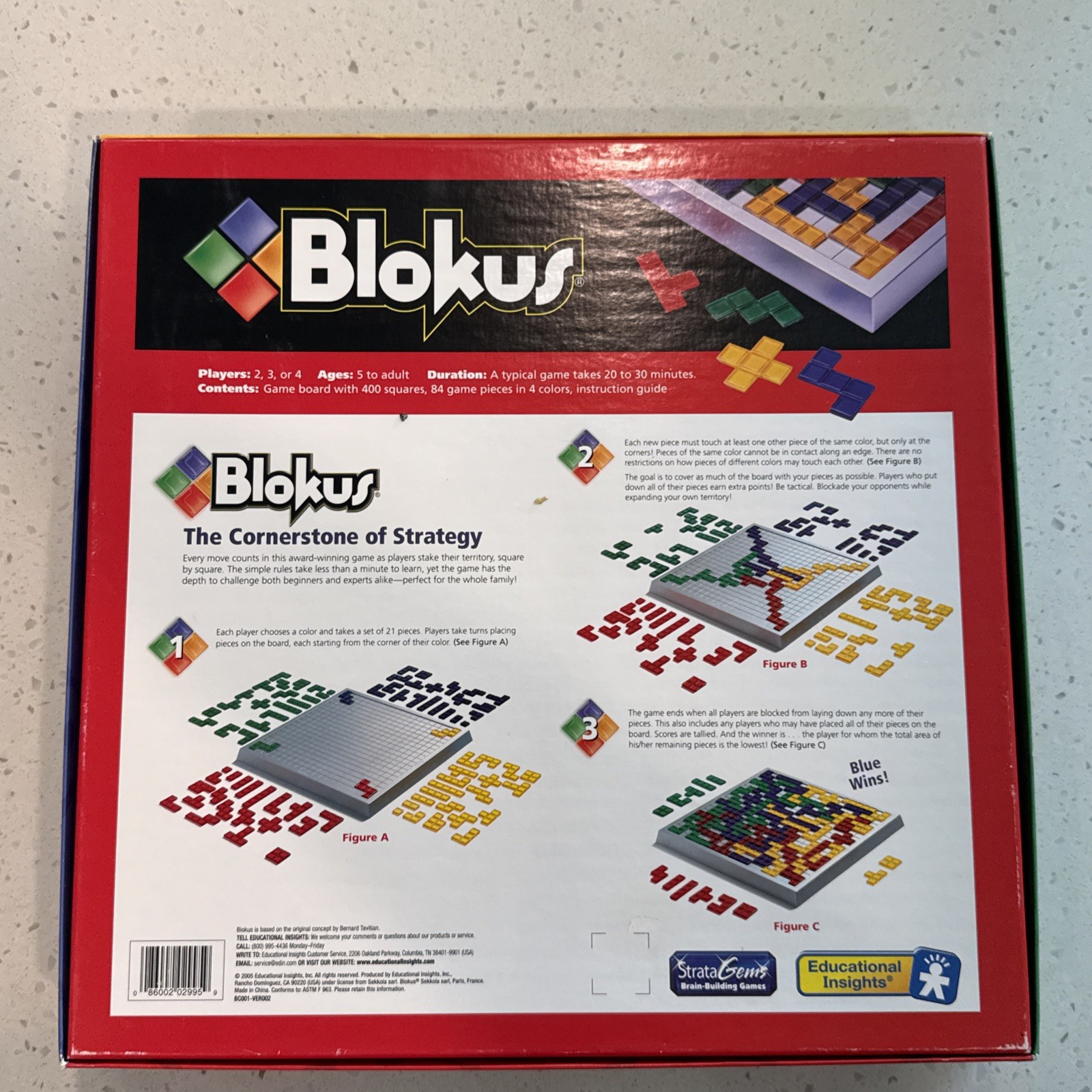 Blokus XL COMPLETE Educational Insights 2005 Strategy Large Edition Mensa