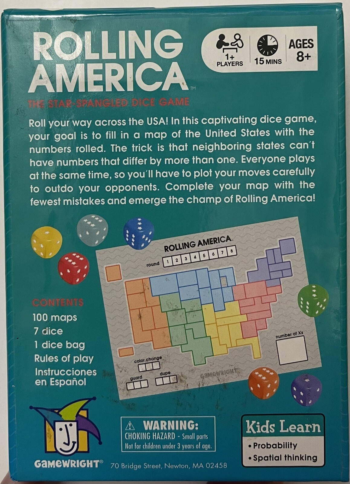 Rolling America, The Star Spangled Dice Action Game