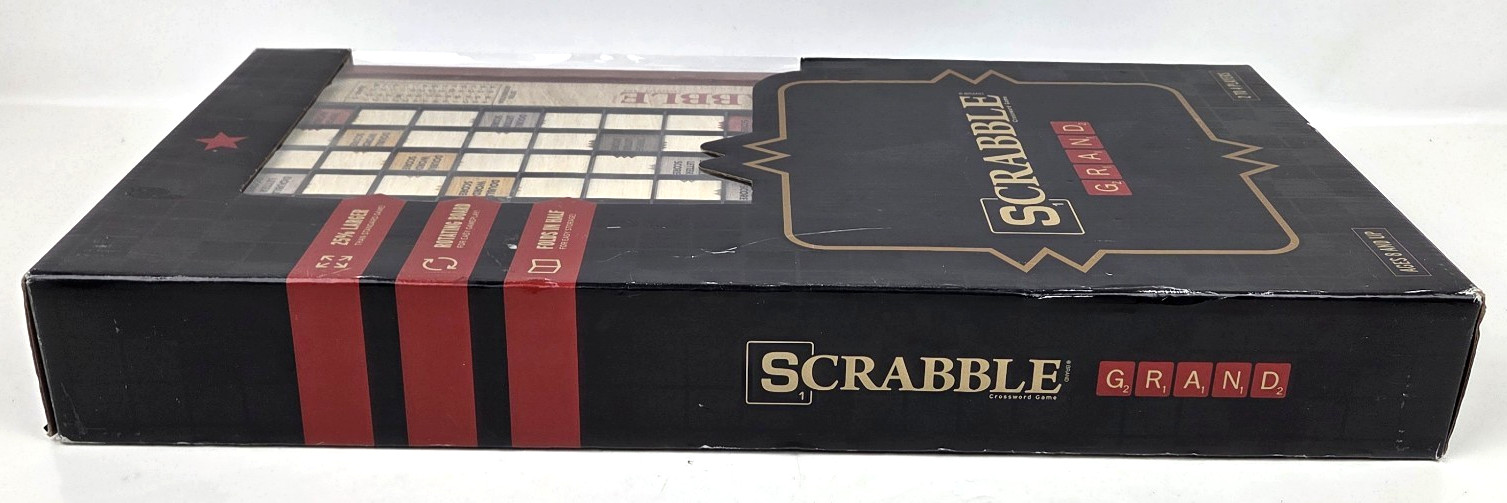 Scrabble Grand Edition Crossword Game WS Company Wood Board Case New Sealed