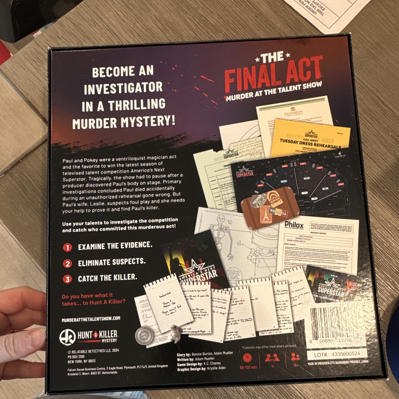 Hunt A Killer The Final Act: Murder at the Talent Show Immersive Game 14+