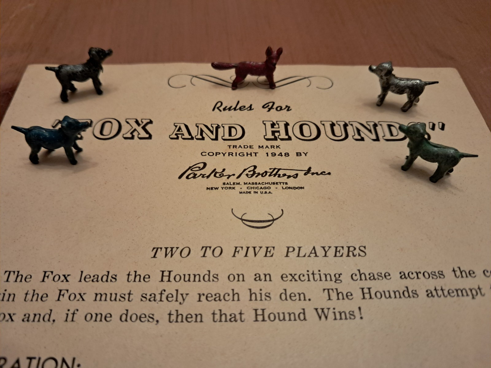 2 Vintage board games/tin toy Tipit by Wolverine & Fox and Hounds
