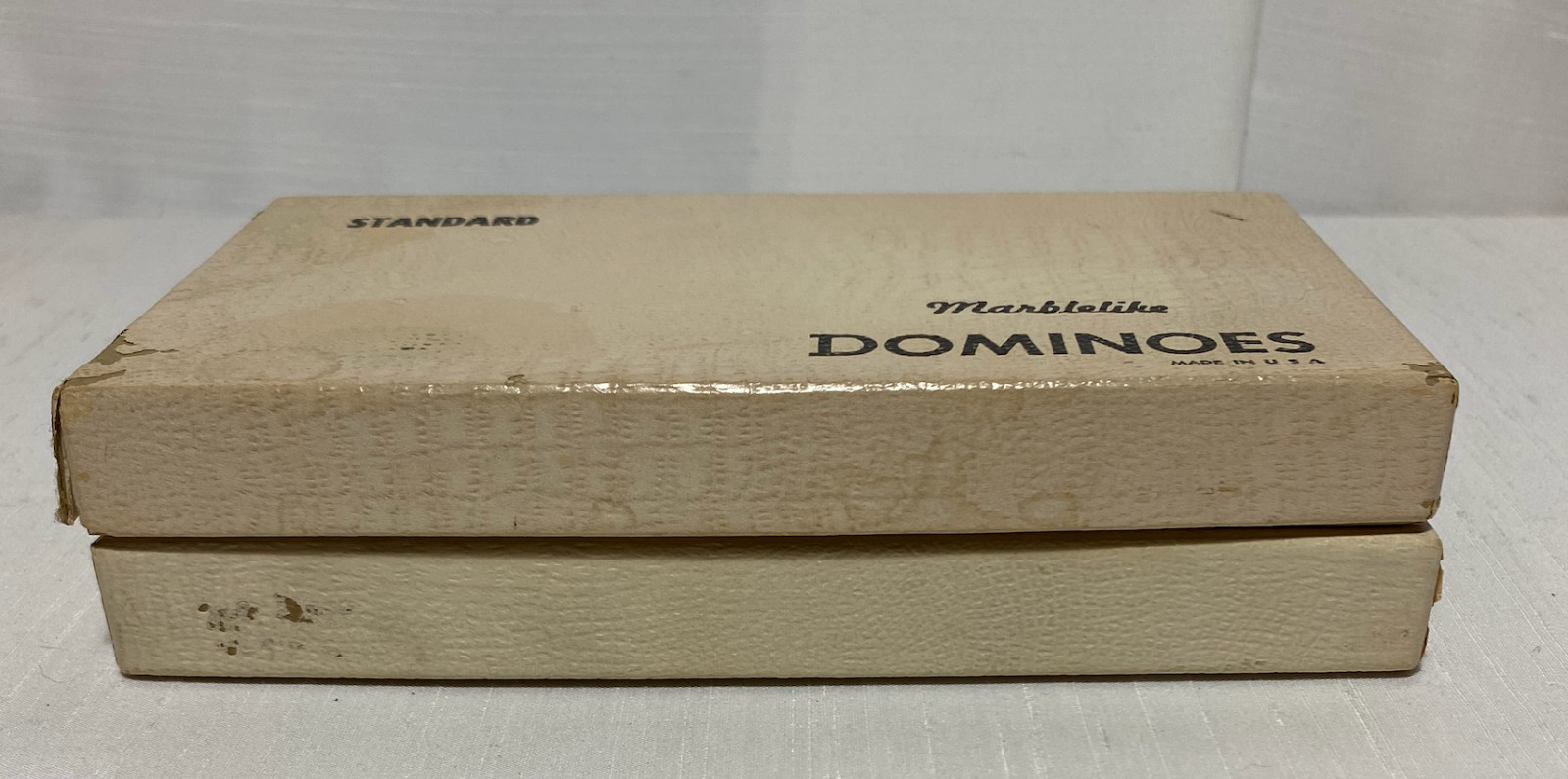 Vintage Puremco Marblelike Black Standard Dominoes No. 616 with Boxes – Lot of 2