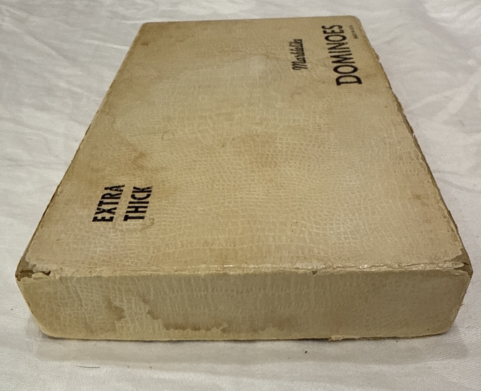 Vintage Puremco No. 716 Marblelike Extra Thick Dominoes Black & White * Free S/H