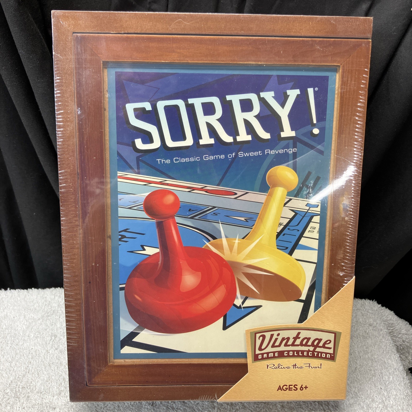SORRY! Vintage Game Collection Wooden Wood Box Case Bookshelf Edition SEALED NEW