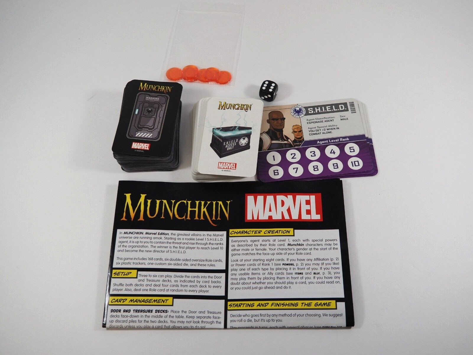 Marvel Munchkin Card Game (Steve Jackson Games, Spiderman, Thor) Complete In Box