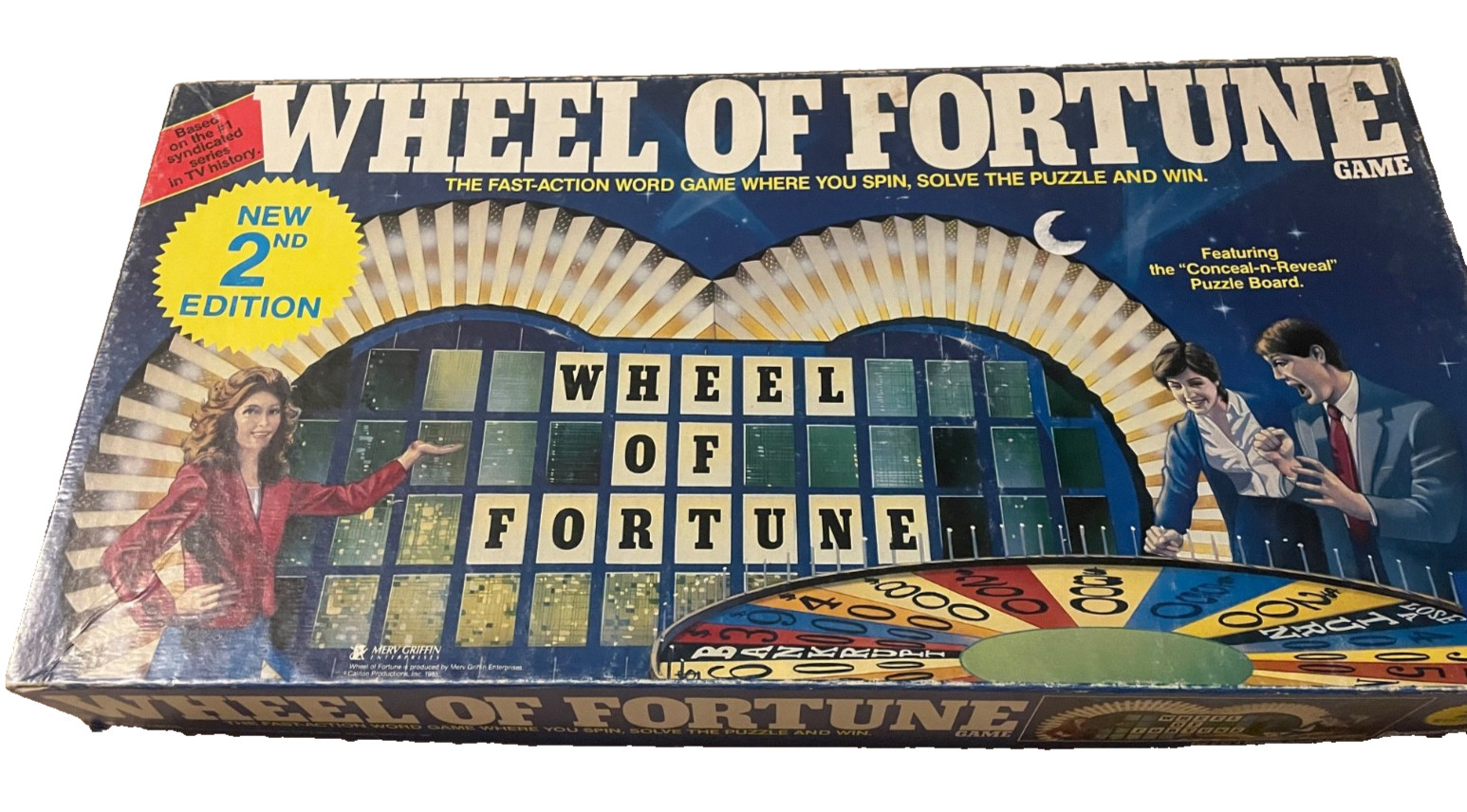 Vintage Wheel of Fortune Board Game Pressman 1980s 2nd Edition Free Shipping