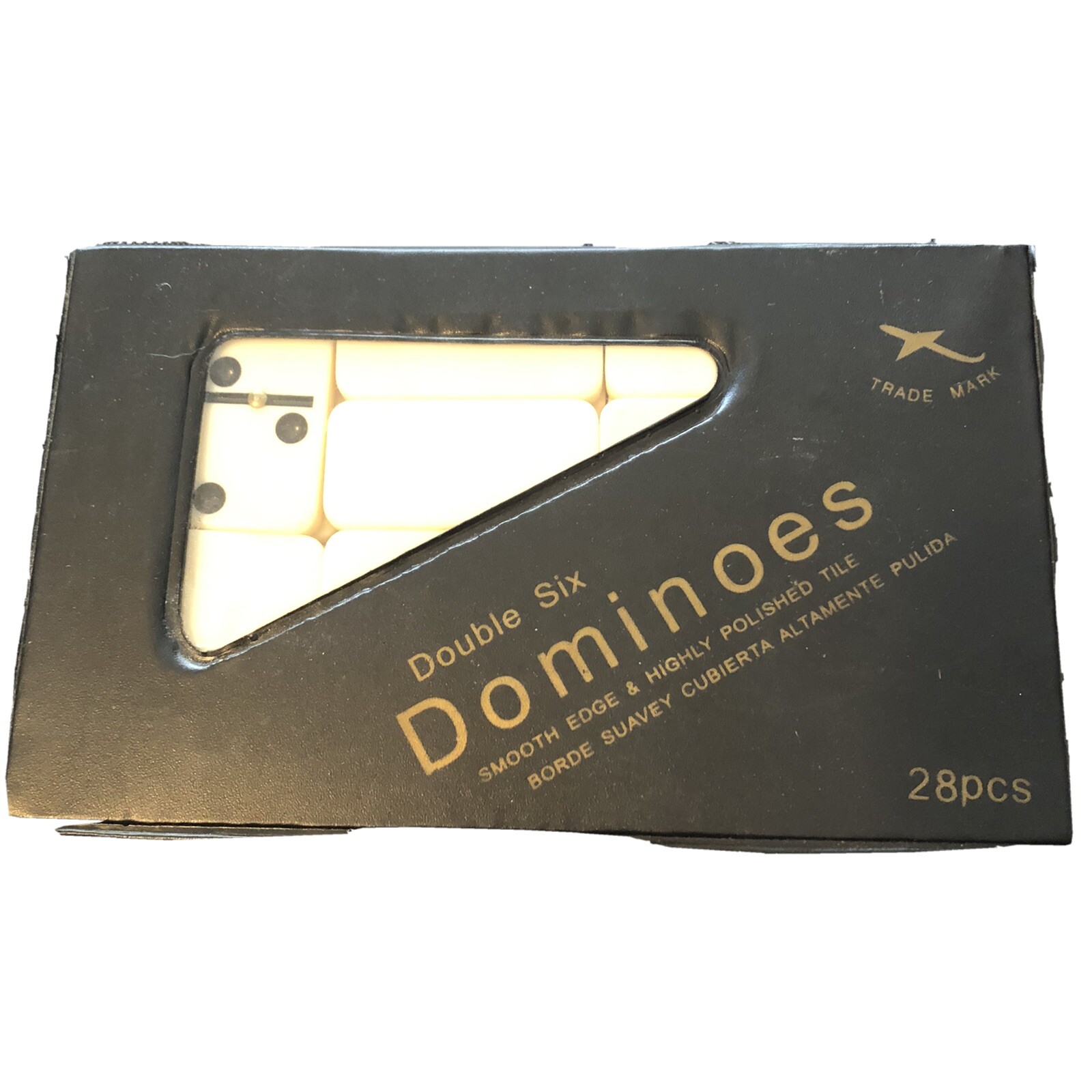 Vintage Double Six Dominoes Trade Mark W/ Travel Case