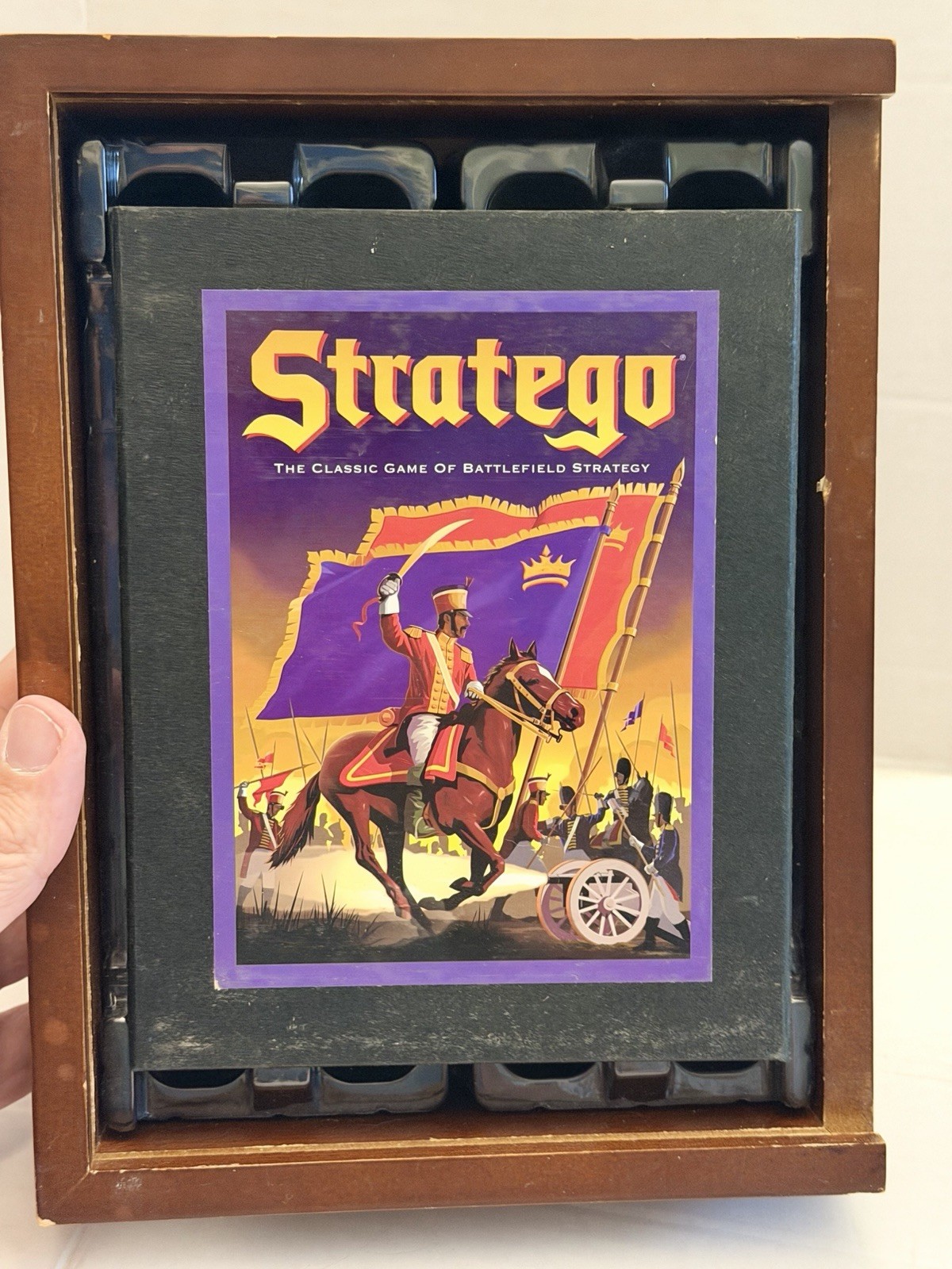 Stratego Wooden Bookshelf Display Classic Vintage Board Game 2009 No Manual