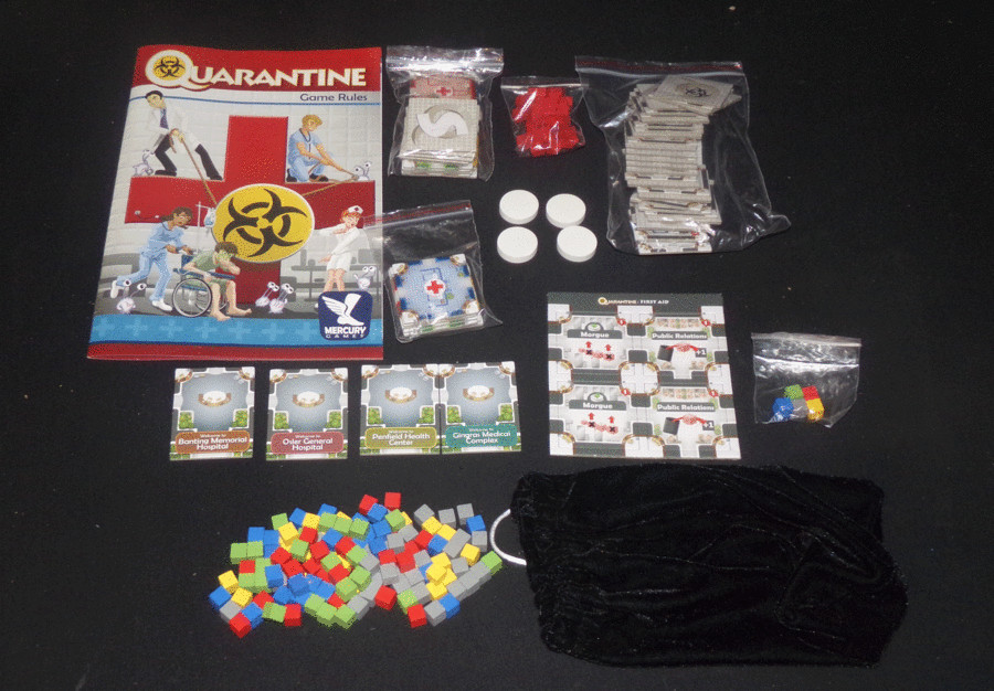 Mercury Games Quarantine Hospital Themed Strategy Board Game Complete