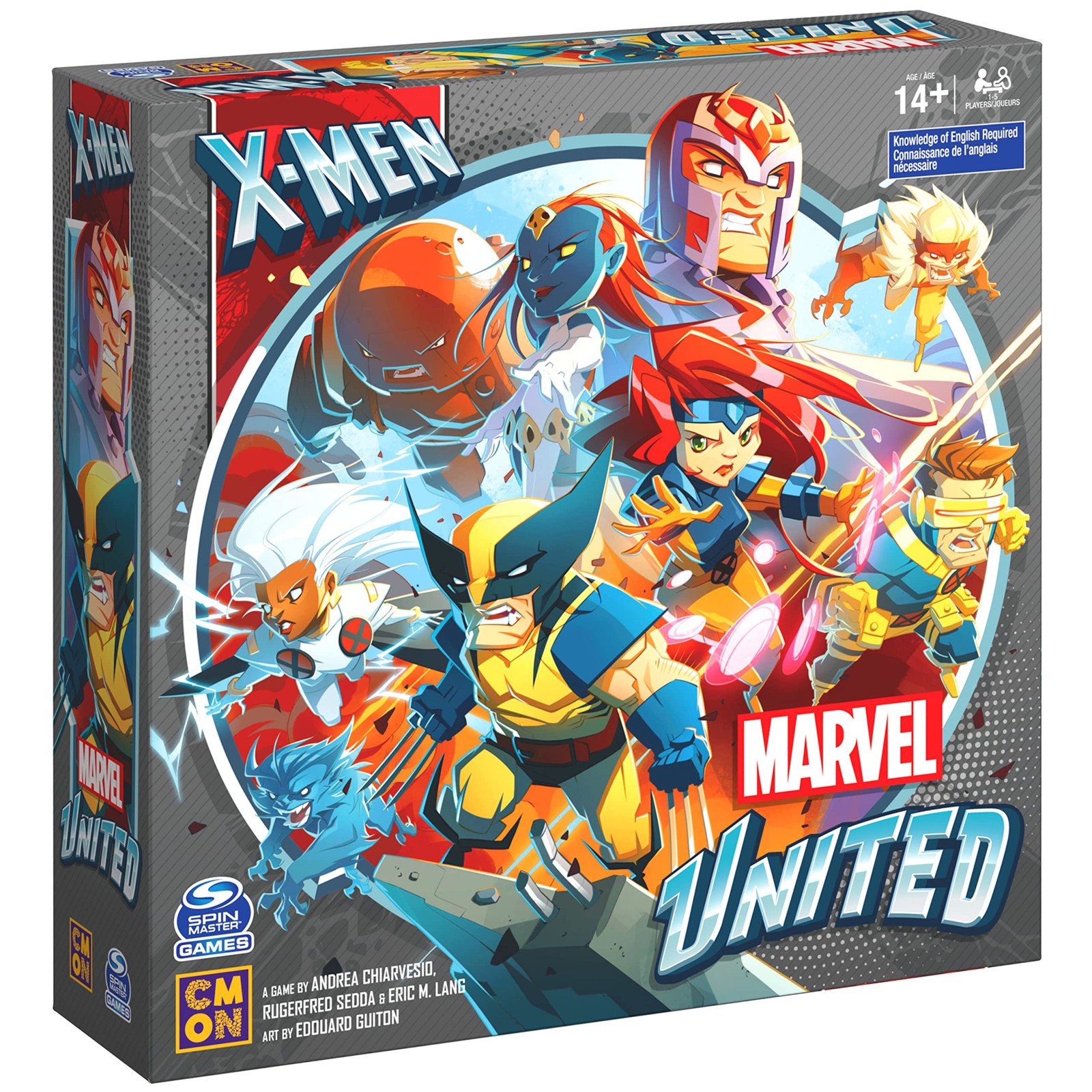 X-Men, Marvel United Board Game with Cards and Collectible Hero Villain Figurine