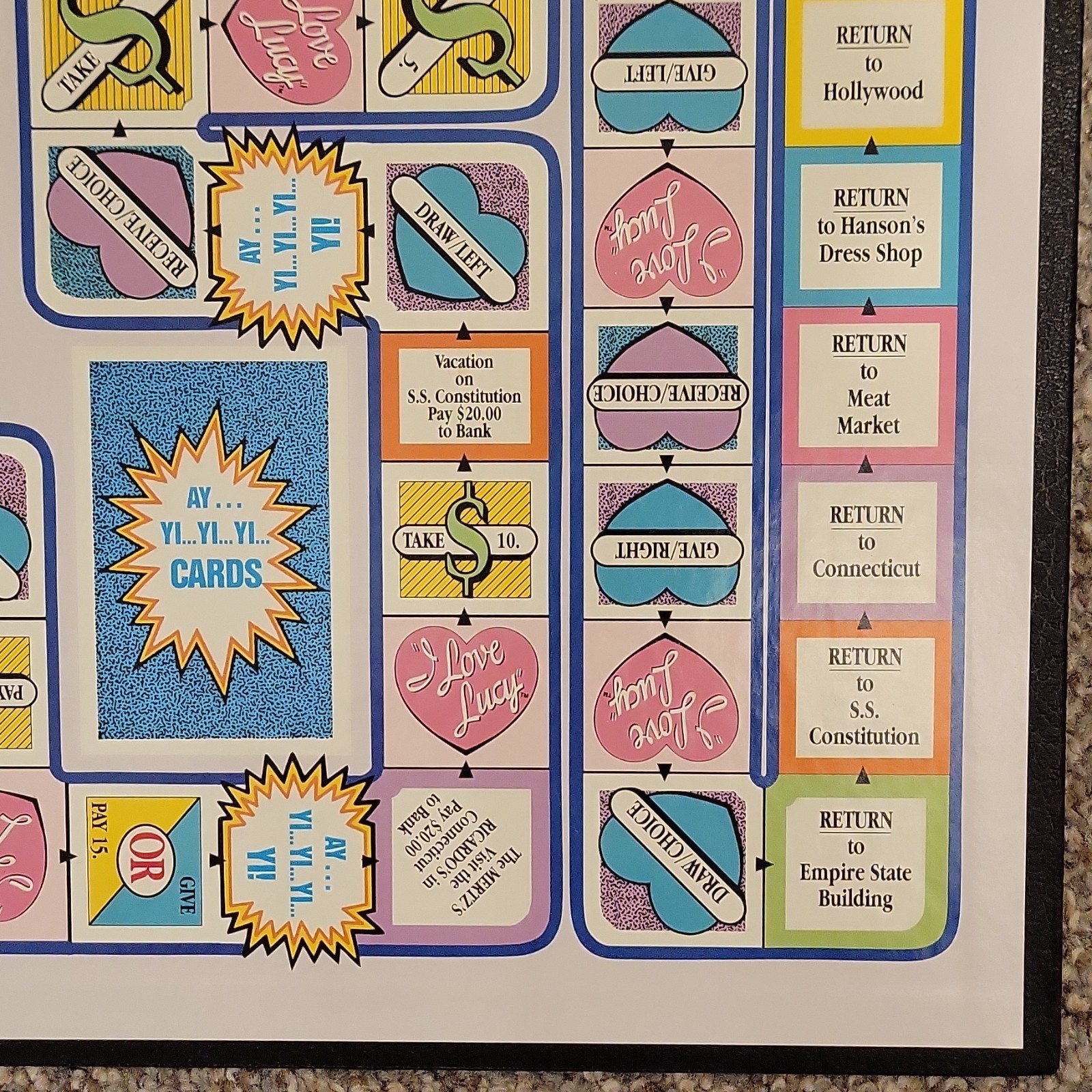 Talicor The I Love Lucy Game TV Theme Complete Dice Cards 2 Players 8+