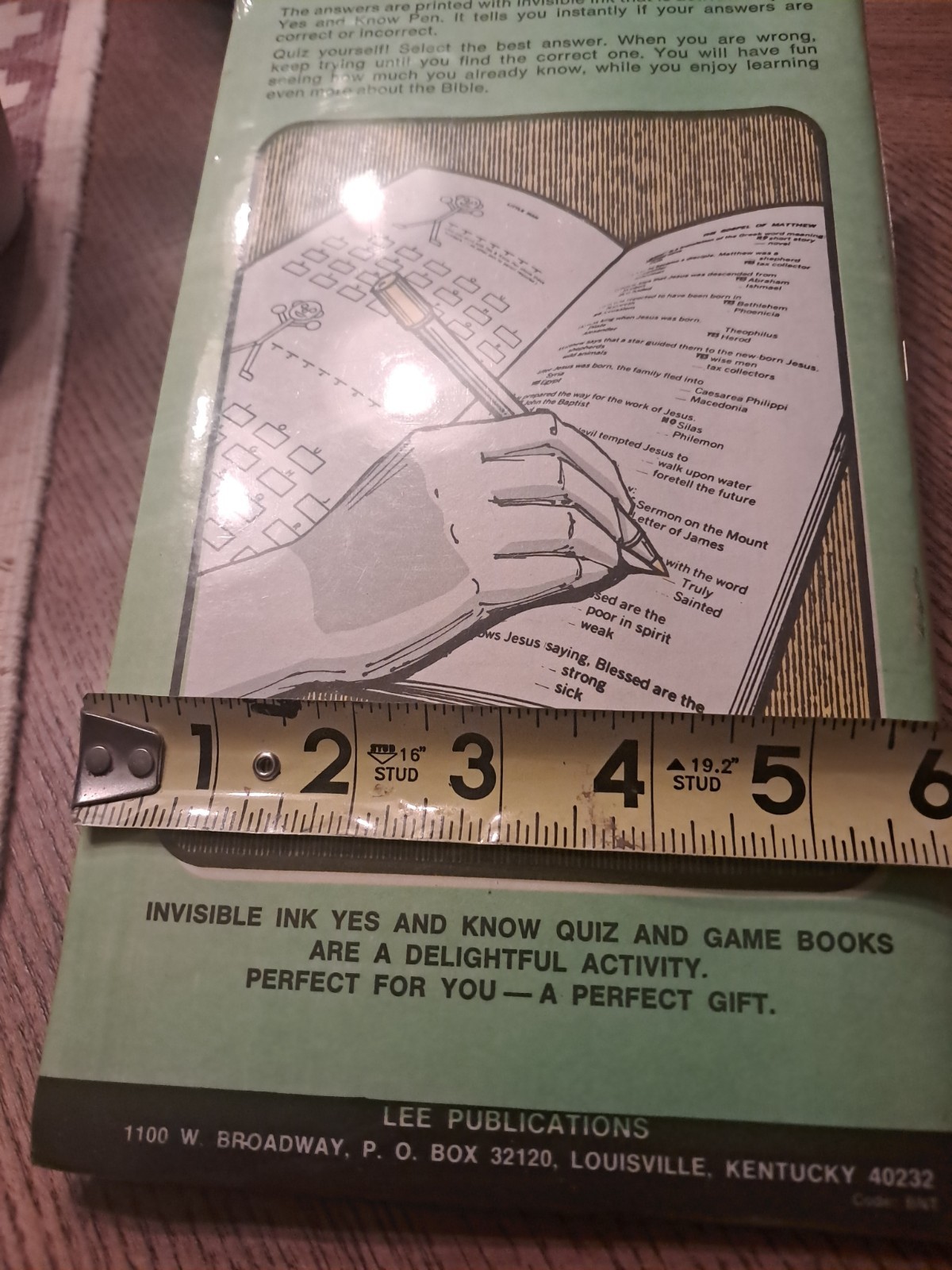 Lee Publications Sealed Yes & Know Bible New Testament Quiz Book Invisible Ink
