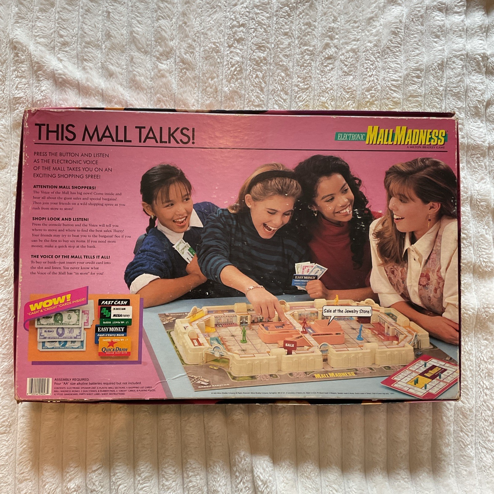 Vintage 1989 Mall Madness Electronic Board Game Milton Bradley 100% Complete