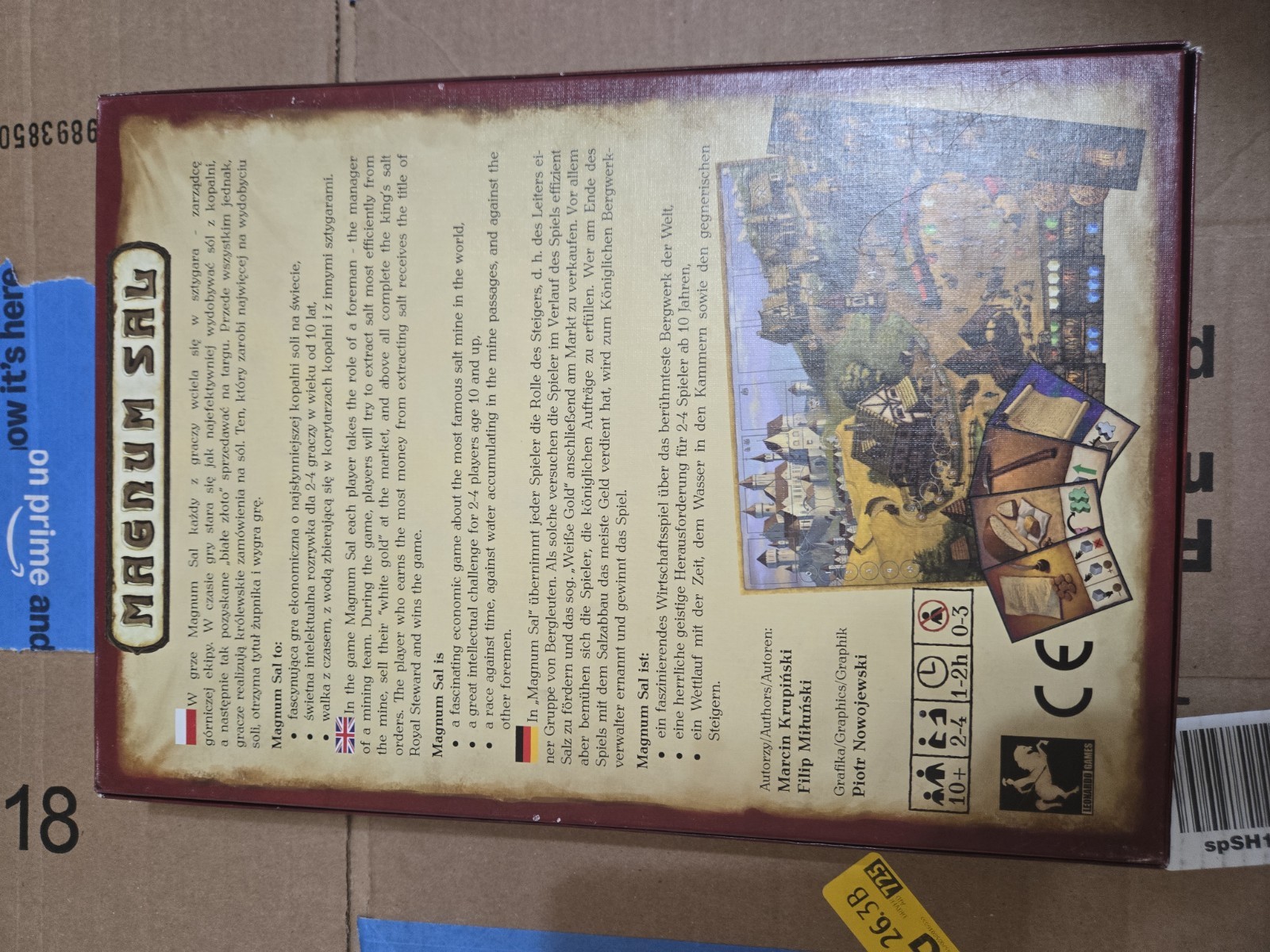Leonardo Boardgame Magnum Sal PLUS EXPANSION MINT HTF