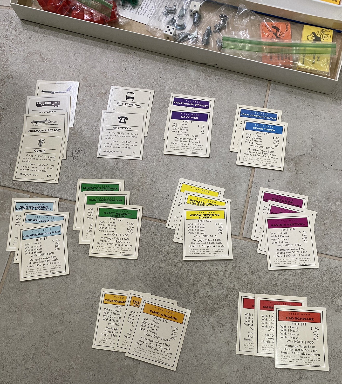 CHICAGO EDITION Monopoly 1995 BOARD GAME 2TO8 PLAYERS AGES 8 AND UP VTG 1995