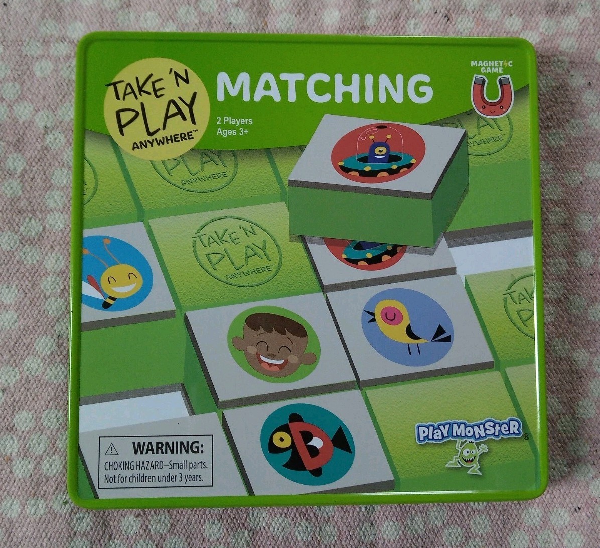 PlayMonster Take N Play Travel Magnetic Foam Matching Game 2 Players Ages 3+