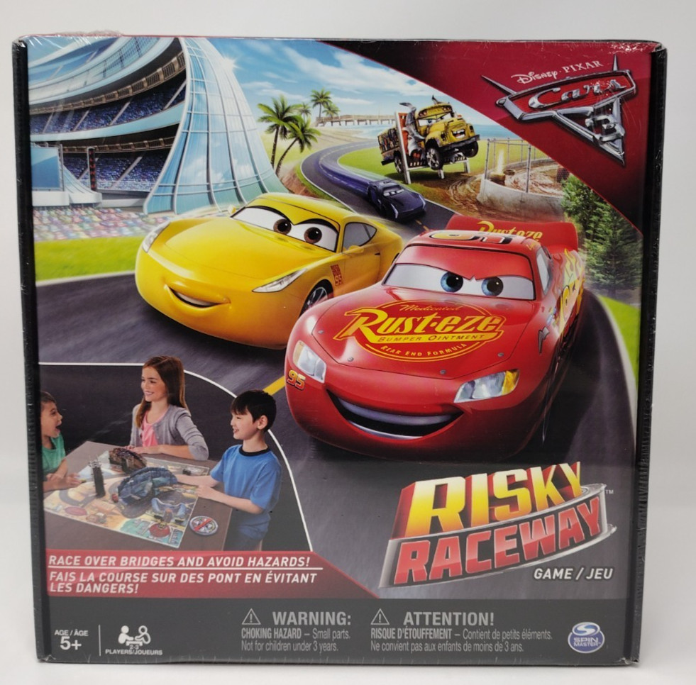 Disney Pixar Cars 3 Risky Raceway Family Board Game Brand New Sealed Spin Master
