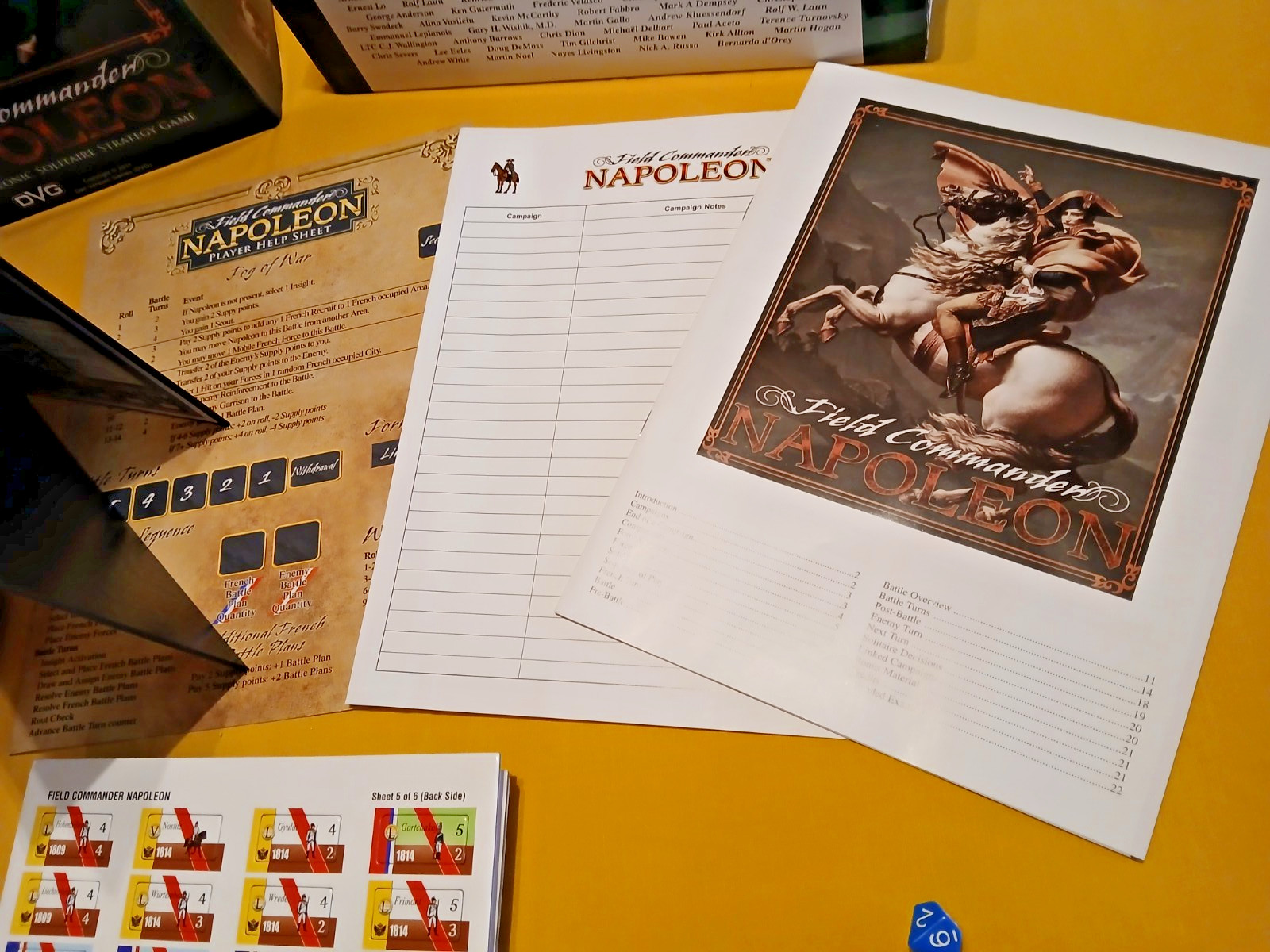 DVG Field Commander Napoleon Strategy War Board Game 2011 Open never played