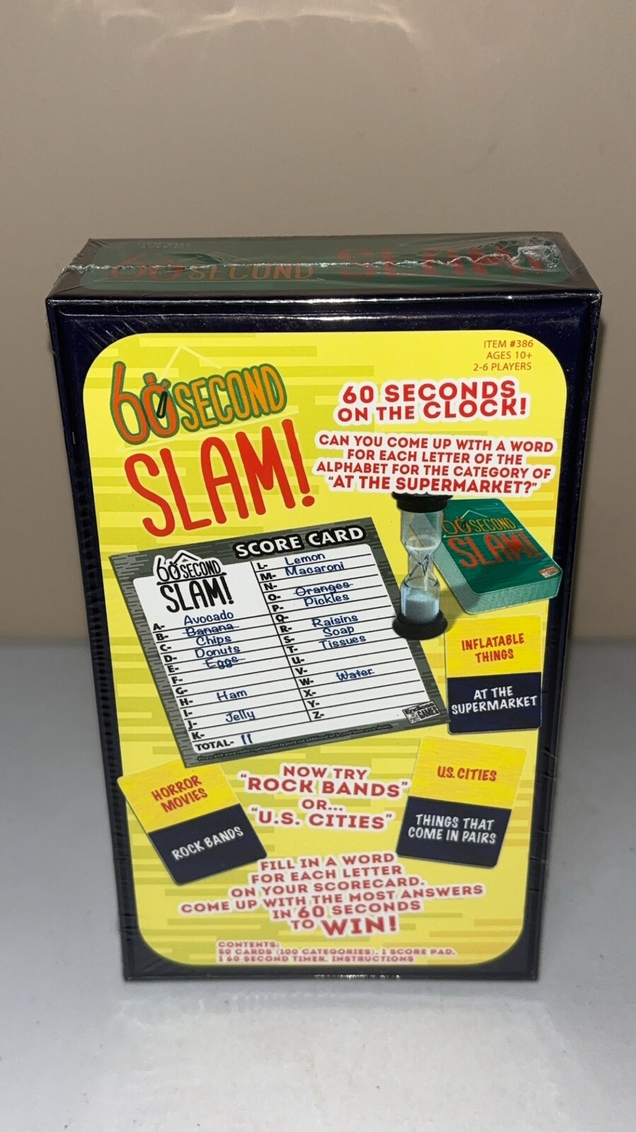 60-Second Slam Card Game by Endless Games New Sealed