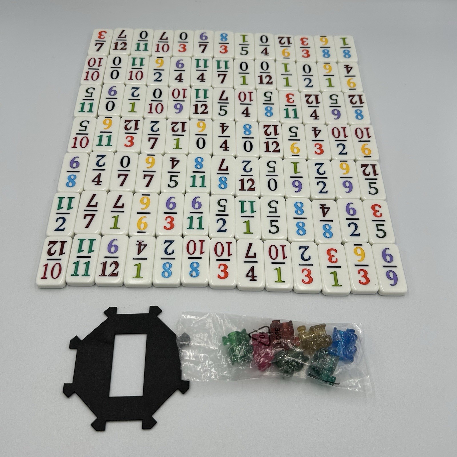 Puremco Mexican Train To Go 91 Dominoes 7 Trains Zipper Case Numbered Dominoes