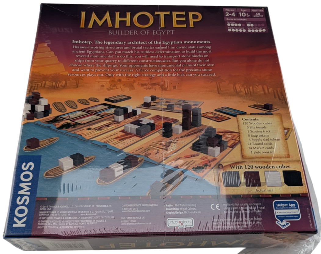 Thames Kosmos Imhotep Builder of Egypt Board Game 2016 New Sealed 692384