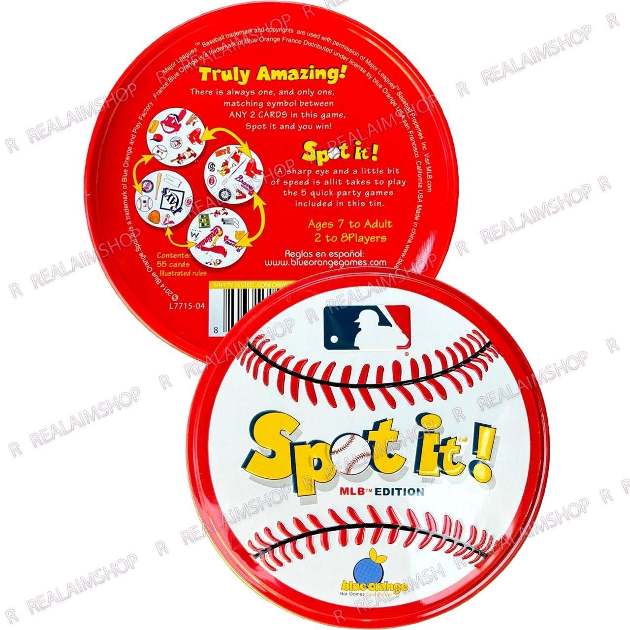 Major League Baseball Spot It! MLB Matching Card Game, Party Games Memory Game