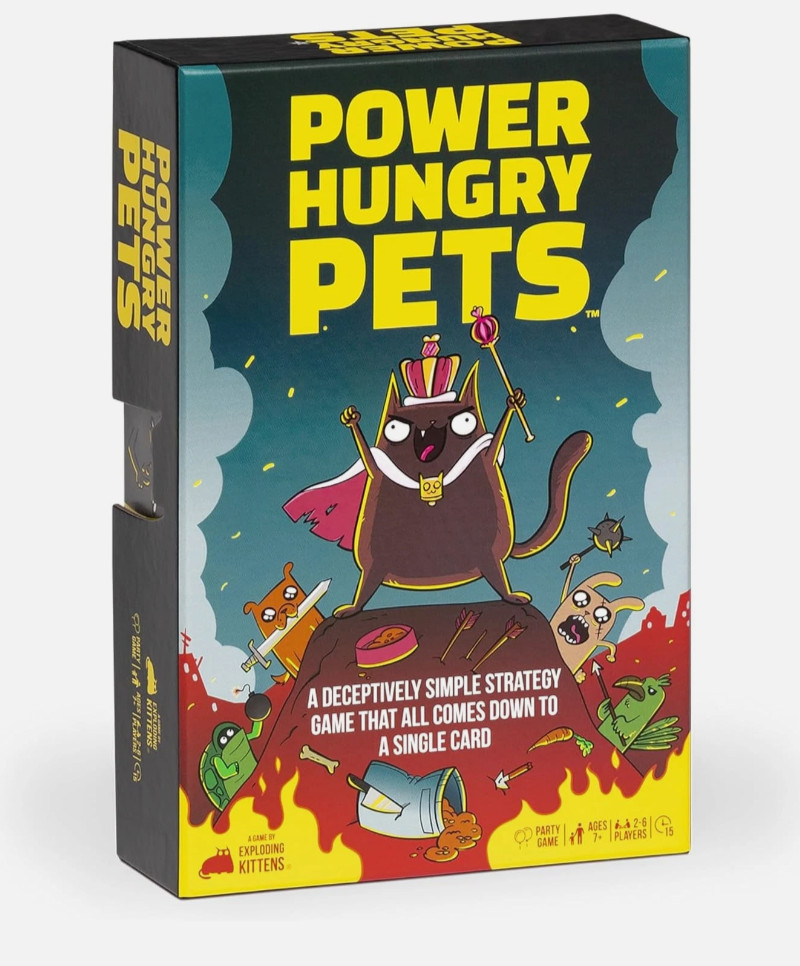 Exploding Kittens: Power Hungry Pets – Party Game Ages 7+ 2-6 Players Brand New