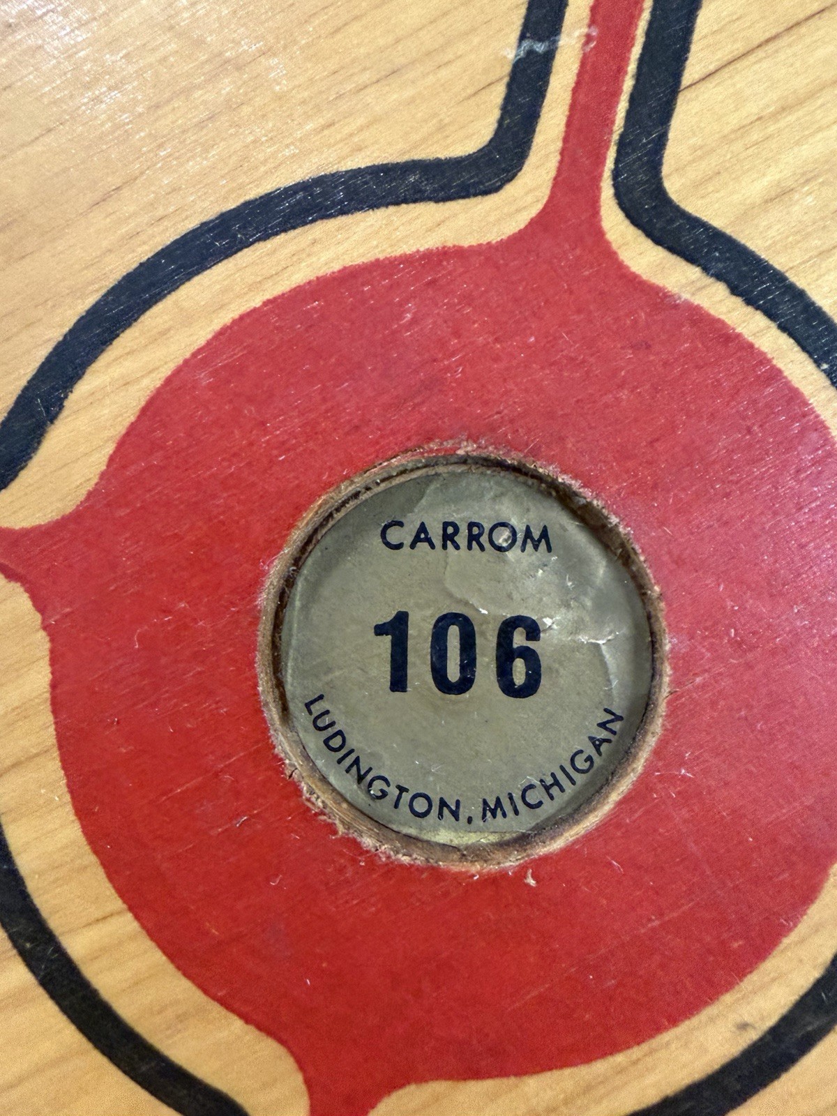 Vintage Carrom 2 Sided Game Board 28″ x 28″ With original 64 Page Rule Book 1963