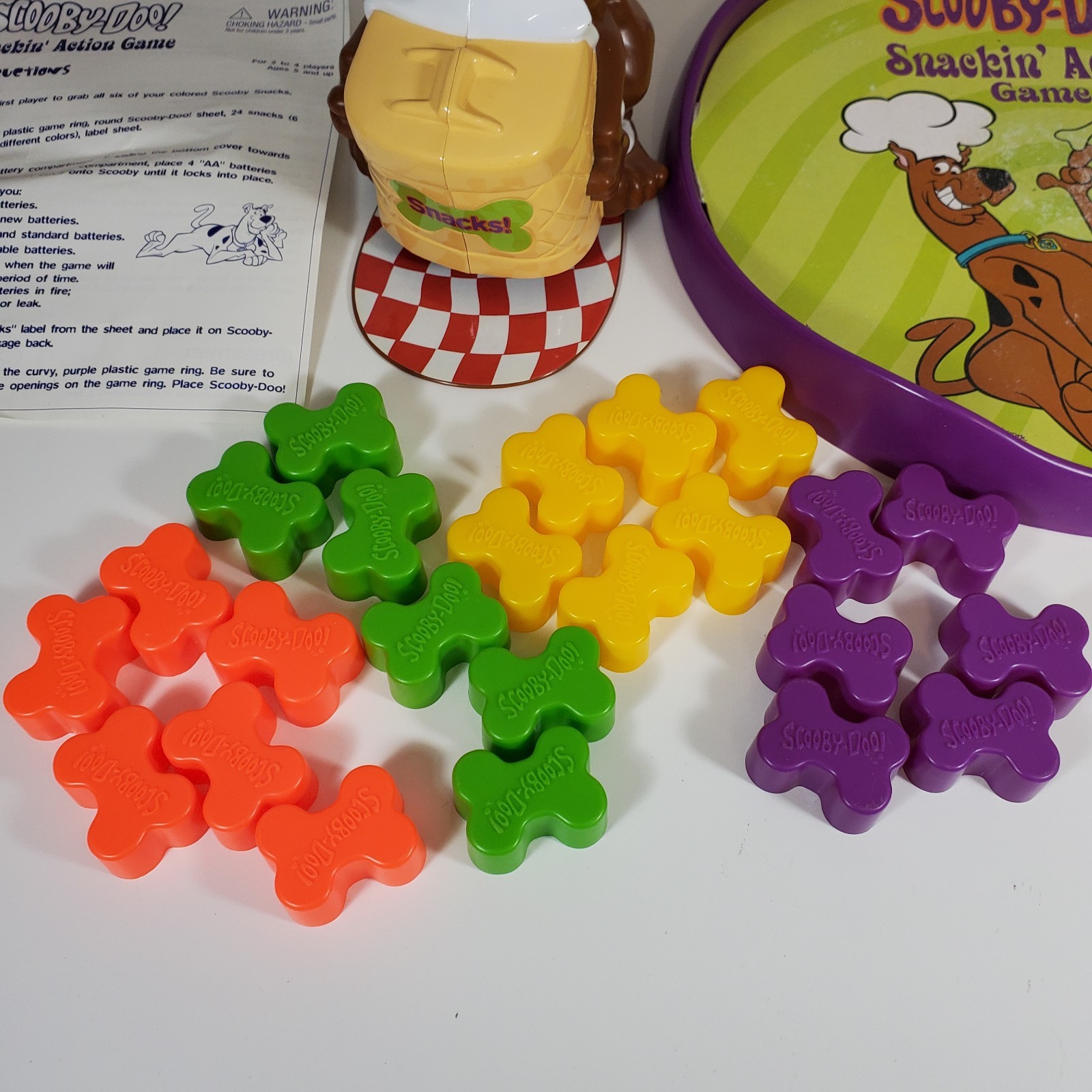 Scooby Doo Snackin Action Kids Board Game Cartoon Network Complete Tested Works
