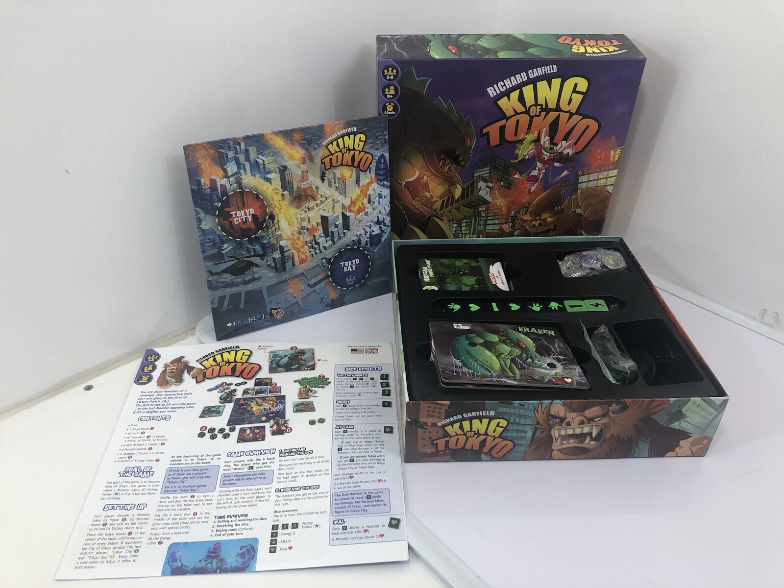 King of Tokyo Board Game + Halloween Pack LOT OF 2! IELLO Richard Garfield