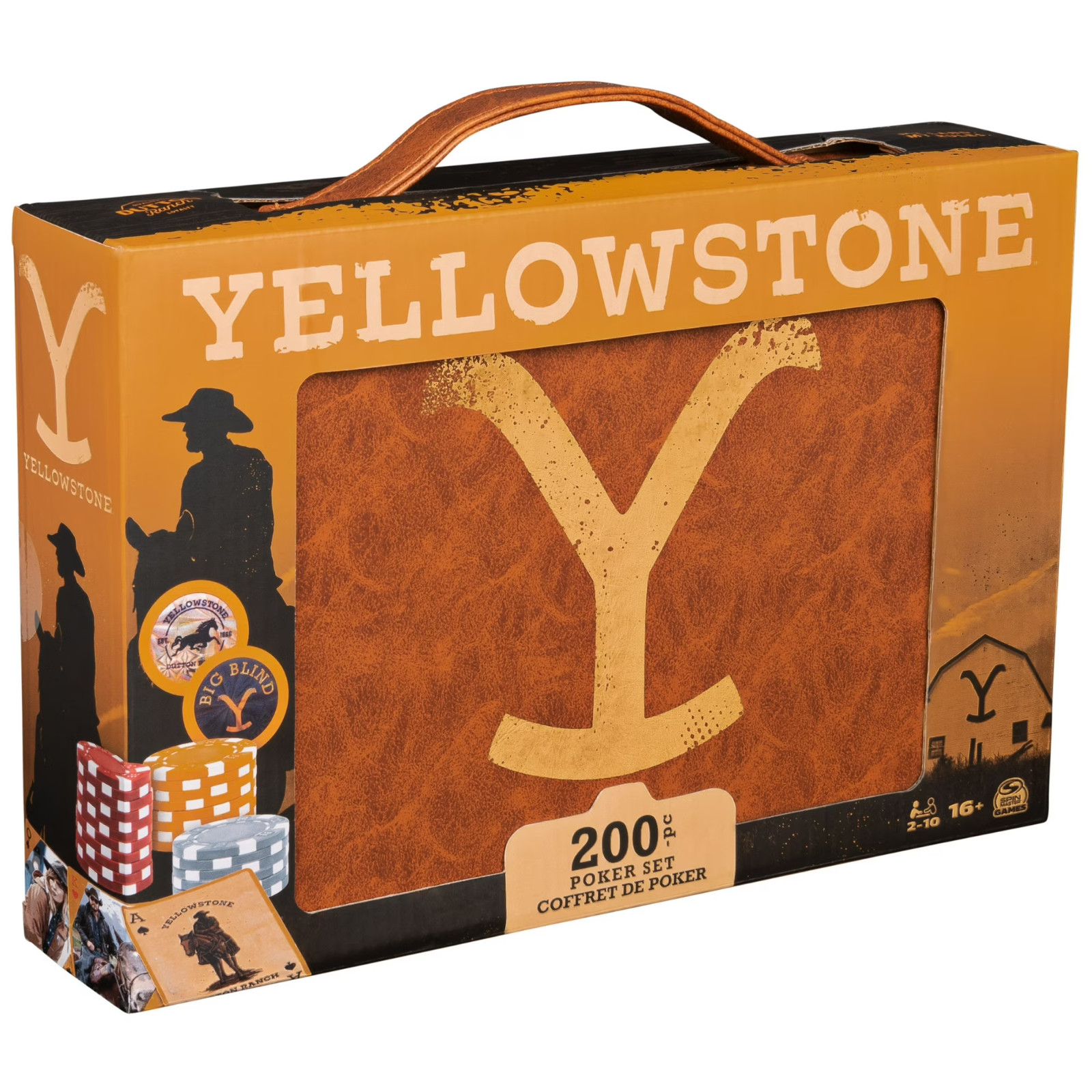 Yellowstone Dutton Ranch Poker Set 200 /pc Set ! NIB Brown Case – Great Gift